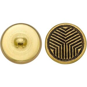 C&C Metal Products 5276 Modern Metal Button, Size 36 Ligne, Antique Gold, 36-Pk